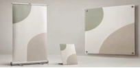 Banner roll-up, painel e display de mesa